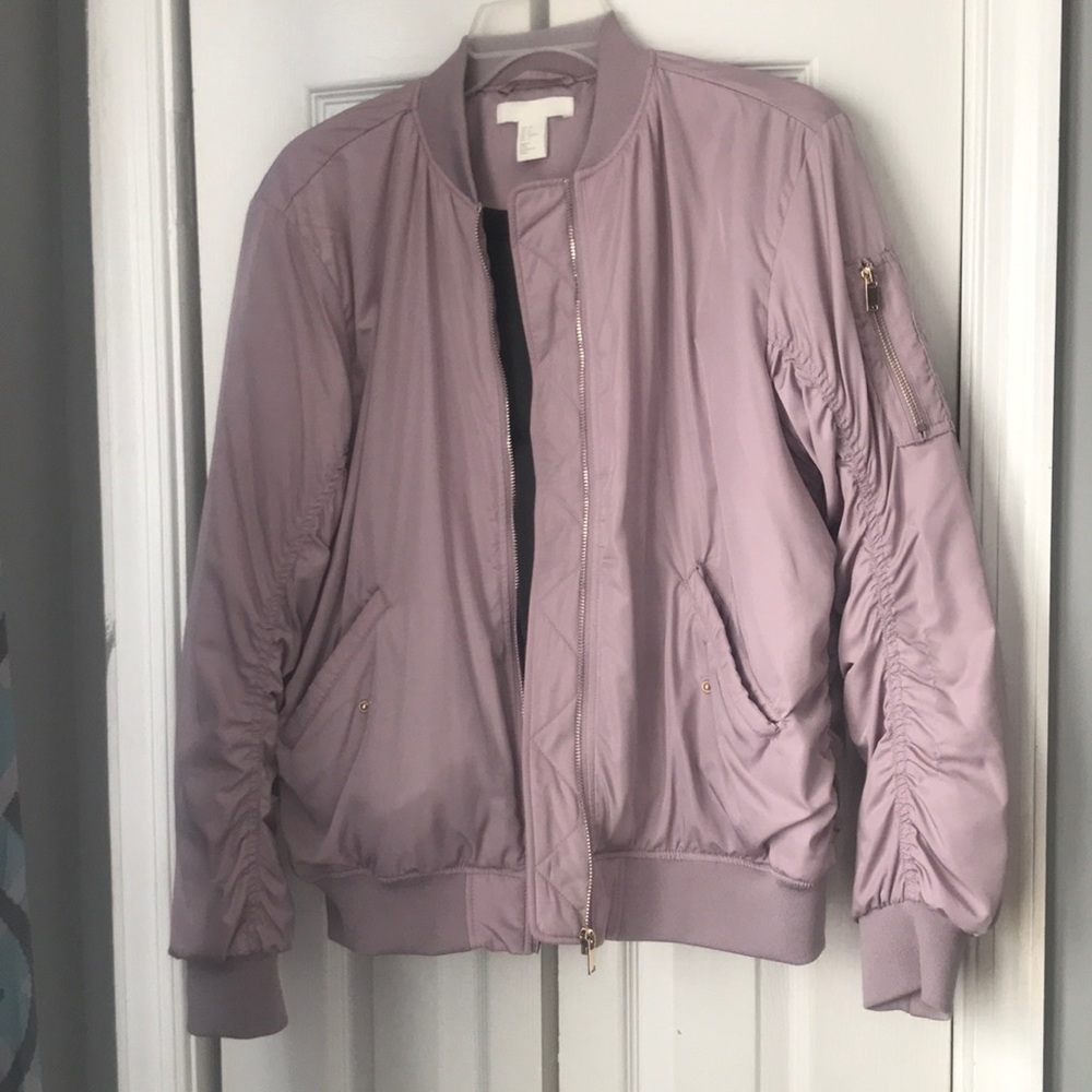 H&M LAVENDER BOMBER JACKET